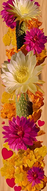 Free cactus bookmark featuring a bright orange cactus